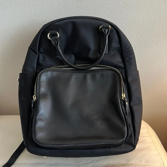 Lo & Sons Rowledge Backpack - Black Exterior, Gold Hardware Lo & Sons Rowledge 2 Womens Backpack - Black/Gold/Lavender main image 4